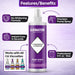 Glue Masters CA accelerator features: no-whitening formula, instant cure in seconds, precision pump spray, professional 8 fl oz size