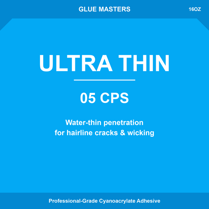 Glue Masters Ultra Thin CA Glue 16oz — Viscosity Banner
