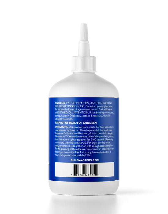 Glue Masters Cyanoacrylate (CA) Super Glue - 16 OZ (453-gram) Thin 100 CPS Viscosity Bottle with Protective Cap