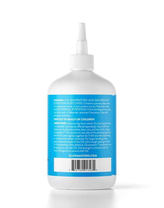 Glue Masters Cyanoacrylate (CA) Super Glue - 16 OZ (453-gram) Ultra Thin 05 CPS Viscosity Bottle with Protective Cap