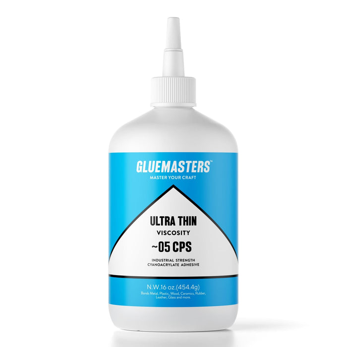 Glue Masters (2 oz Thin Viscosity) Shoe & Wood Adhesive General Home Repair Tool for Glass Plastic Rubber Metal & More, Clear