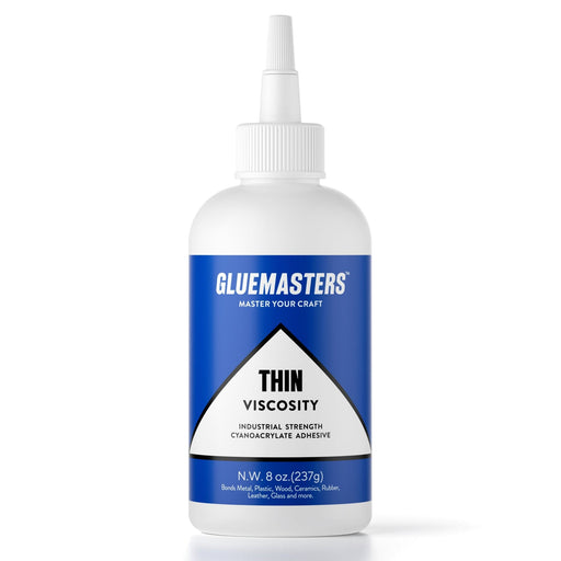 Glue Masters Cyanoacrylate (CA) Premium Thin Super Glue - 8oz Bottle w —  Gluemasters