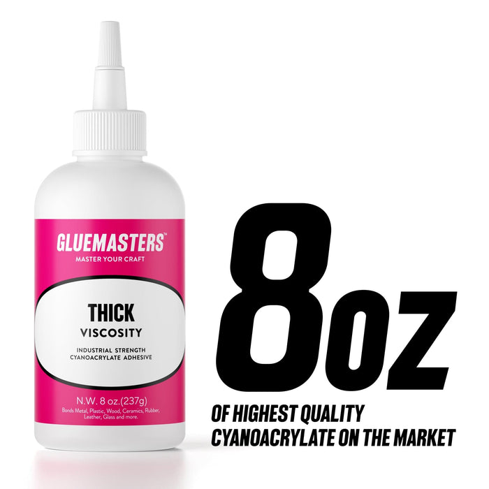 CA Super Glue 8 oz by Glue Masters Cyanoacrylate Premium Thick - Bottl —  Gluemasters